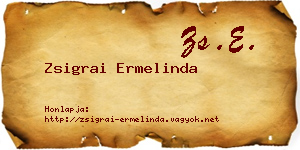 Zsigrai Ermelinda névjegykártya